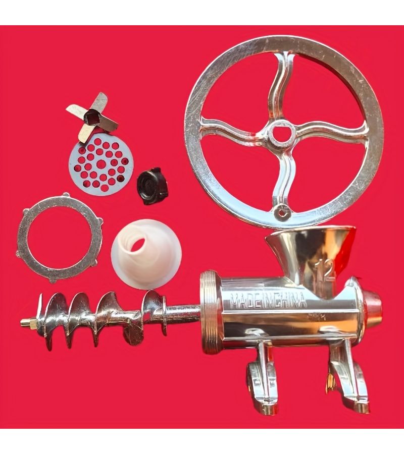 No 12 Flashlight Dual Purpose Meat Grinder Sausage Stuffer And Mincer For Home Use Vegetable Crusher With Wheels - Image 5