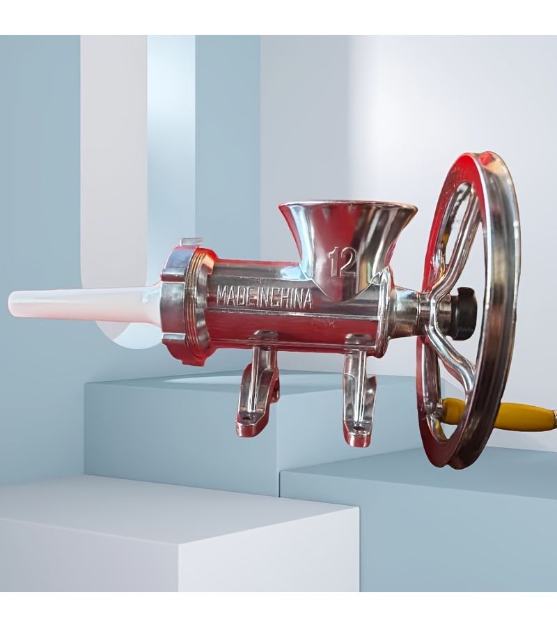 No 12 Flashlight Dual Purpose Meat Grinder Sausage Stuffer And Mincer For Home Use Vegetable Crusher With Wheels - Image 4