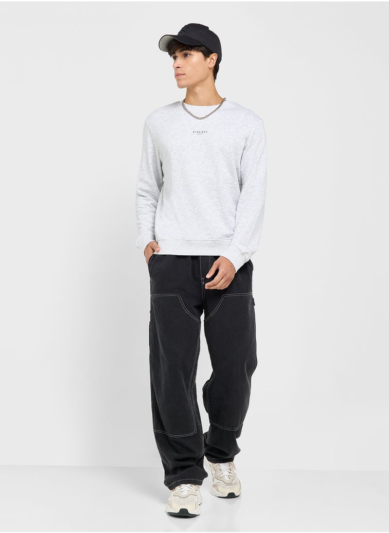 JJ Rebel by Jack & Jones Jrebruben Sweat Crew Neck Sweatshirt  - Image 4
