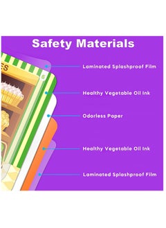 KASTWAVE 4 Pack DIY Quiet Book for Toddlers, Montessori Busy Book for Kids, Vehicle Space Body Food Preschool Learning Activities Learning & Education Toys  - Image 4