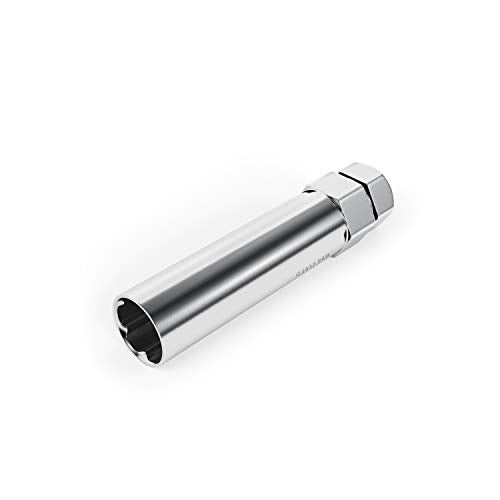 StanceMagic Large 6 Point Spline Drive Tuner Replacement Socket Key Tool for for Six Spline Truck SUV Wheel Lock Lug Nuts - 20mm Inner Diameter - 21mm 13/16" 22mm 7/8" Hex Socket Wrench - Silver - Image 1