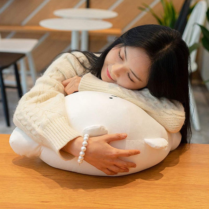 REFAHB 15.7 inch Cute Bear Plush Stuffed Animal Body Pillow Fat Cartoon Cylindrical Body Pillows for Kids, Super Soft Hugging Toy Gifts for Bedding, Kids Sleeping Nap Kawaii Pillow - Image 5