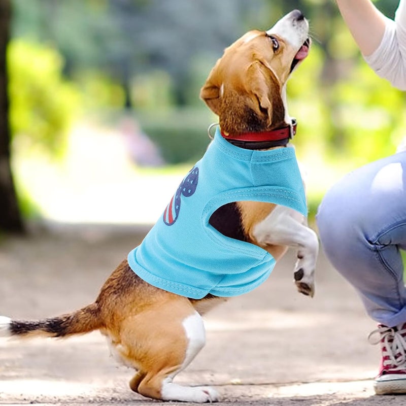 Dog Shirt and Breathable Puppy Vest with USA Flag Print Wear-Resistant Summer Pet Clothing for Small Dogs Size S Lightweight for Daily Outdoor Use - Image 4