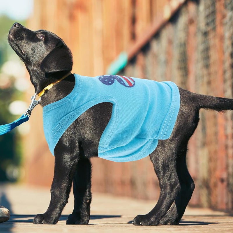 Dog Shirt and Breathable Puppy Vest with USA Flag Print Wear-Resistant Summer Pet Clothing for Small Dogs Size S Lightweight for Daily Outdoor Use - Image 5