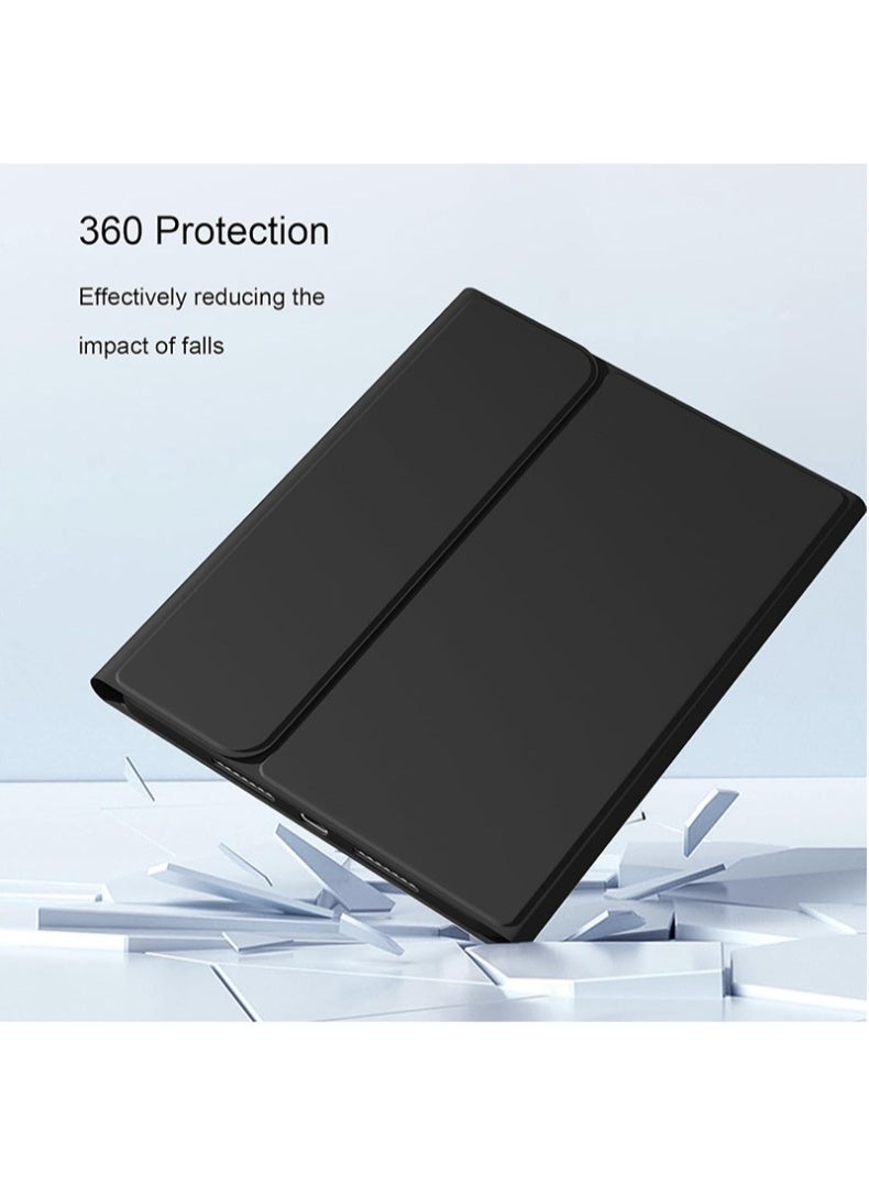 إغرين99 لـ iPad Air 13 بوصة (2024 6th M2 / 2025 7th M3 / 2026 8th M4) / iPad Pro 12.9 بوصة (22/21/20/18) غطاء واقي مع لوحة المفاتيح ، لوحة مفاتيح بلوتوث لاسلكية قابلة للفصل ، غطاء واقي ذكي من نوع تقسيم رقيق للغاية ، إيقاظ / نوم تلقائي ، أسود - Image 3