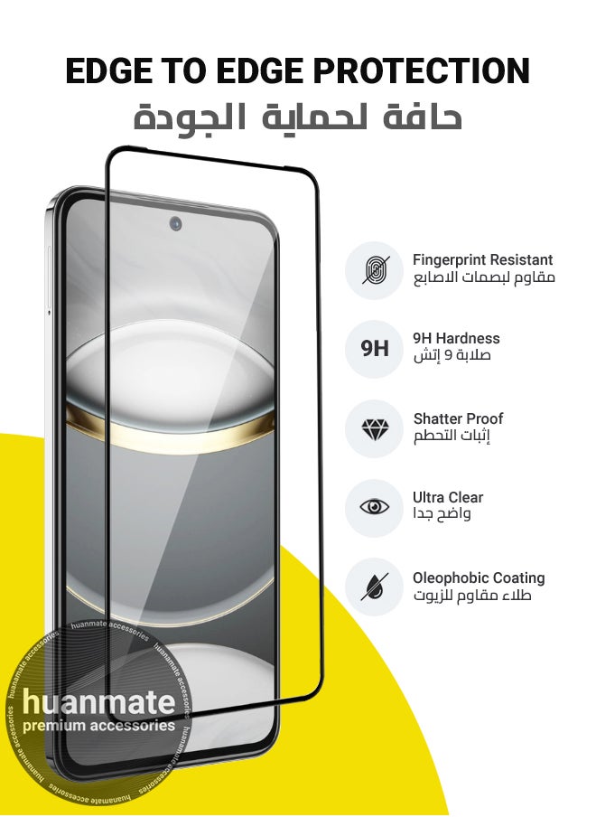 2 in 1 Tecno Spark 30C 4G Protection Pack - Ultra Clear Shockproof Case & Edge-to-Edge Screen Protector, 360 Degree Protection, Back Cover & Screen Protector for Tecno Spark 30C 4G