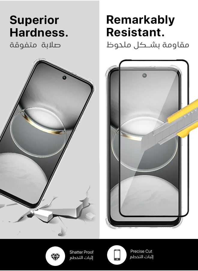 2 in 1 Tecno Spark 30C 4G Protection Pack - Ultra Clear Shockproof Case & Edge-to-Edge Screen Protector, 360 Degree Protection, Back Cover & Screen Protector for Tecno Spark 30C 4G