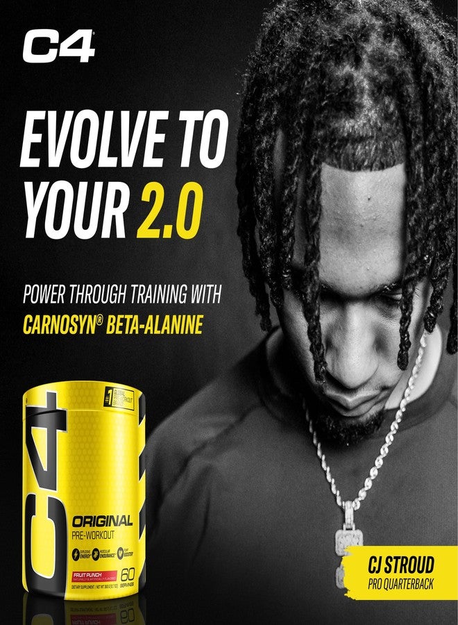 C4 Original Pre Workout Powder Fruit Punch - Vitamin C for Immune Support - Sugar Free Preworkout Energy for Men & Women - 150mg Caffeine + Beta Alanine + Creatine - 60 Servings - Image 4
