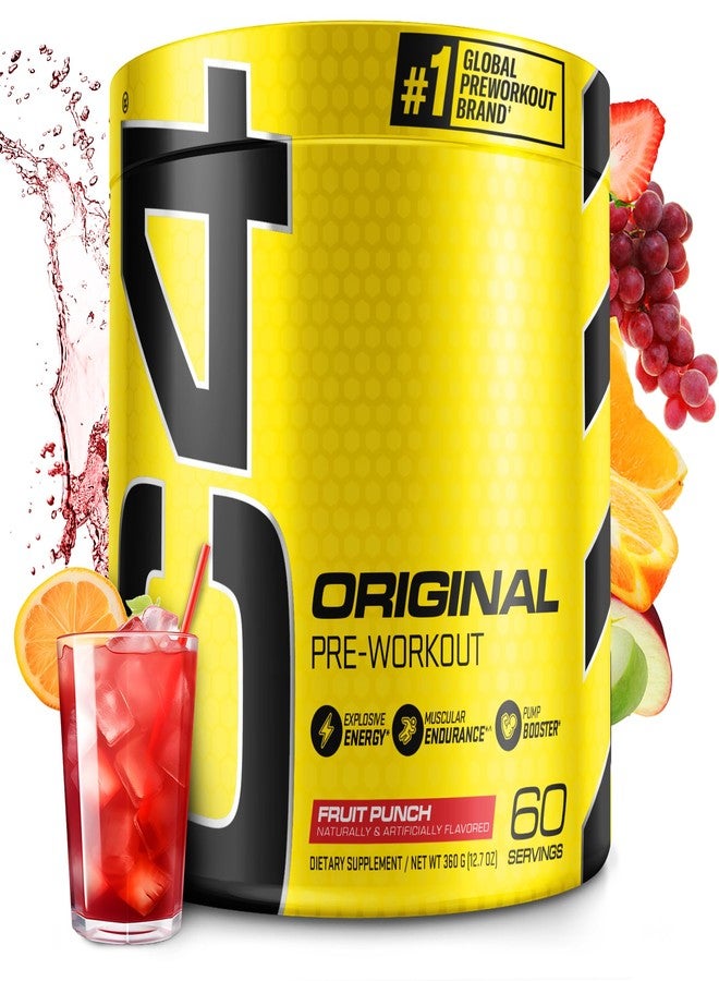 C4 Original Pre Workout Powder Fruit Punch - Vitamin C for Immune Support - Sugar Free Preworkout Energy for Men & Women - 150mg Caffeine + Beta Alanine + Creatine - 60 Servings - Image 1