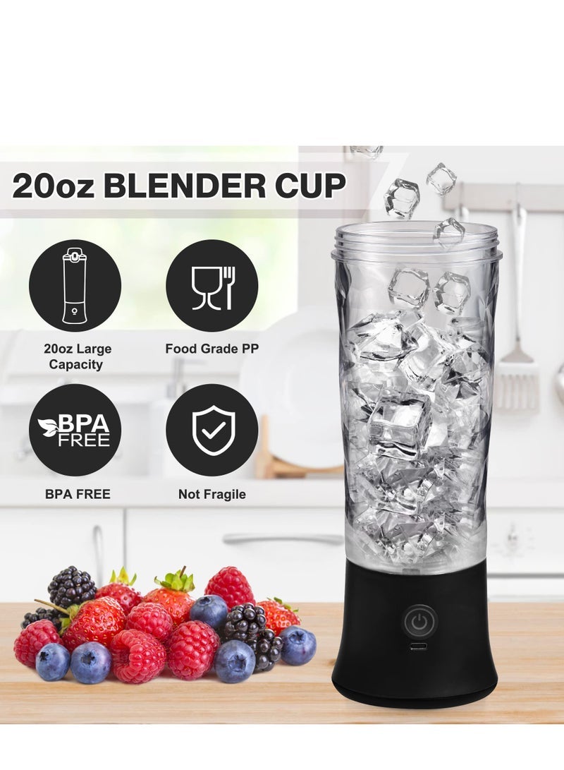 general 600ml Mini Portable Blender with 6 Blades, Personal Size Mixer For Shakes And Smoothies (Black) - Image 2