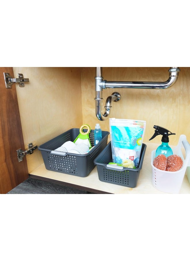 Madesmart madesmart Medium Storage Basket, Granite  - Image 2