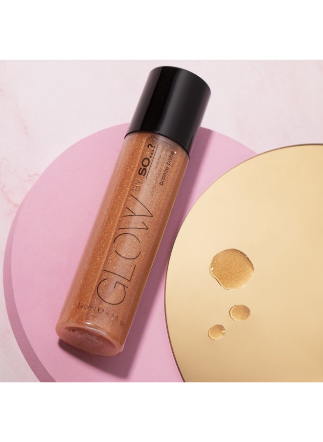 So..? Bronze Babe Illuminating Body Mist – Radiant Shimmering Body Spray for Women, Long-Lasting Fragrance and Natural Glow, Perfect for Every-Day Wear, 140ml  - Image 3
