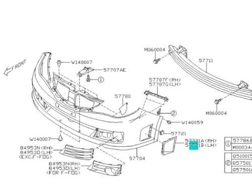 Subaru 2008-2014 Subaru Impreza WRX STi OEM Left Hand Drivers Side Bumper Bezel Cover Grille New - Image 2