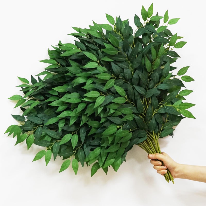 VOELIGT 40pcs Italian Ruscus Greenery 68cm Artificial Greenery Stems Leaf Greenery Garland for Wedding Arch Flowers Centerpieces Balloon Arch Home Decor - Image 1