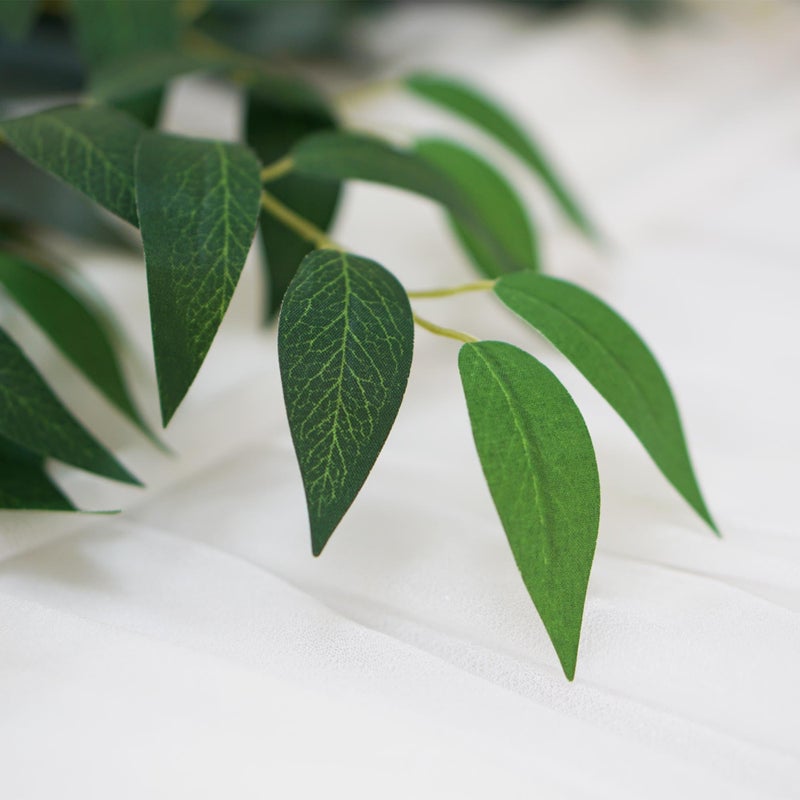 VOELIGT 40pcs Italian Ruscus Greenery 68cm Artificial Greenery Stems Leaf Greenery Garland for Wedding Arch Flowers Centerpieces Balloon Arch Home Decor - Image 4