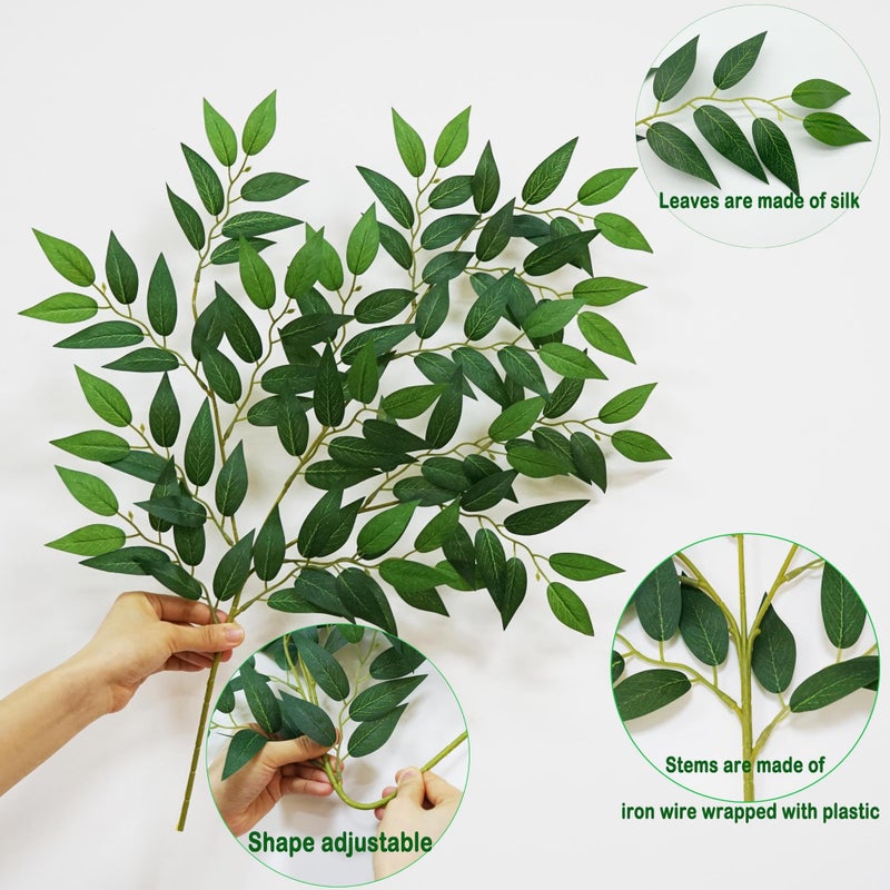 VOELIGT 40pcs Italian Ruscus Greenery 68cm Artificial Greenery Stems Leaf Greenery Garland for Wedding Arch Flowers Centerpieces Balloon Arch Home Decor - Image 2
