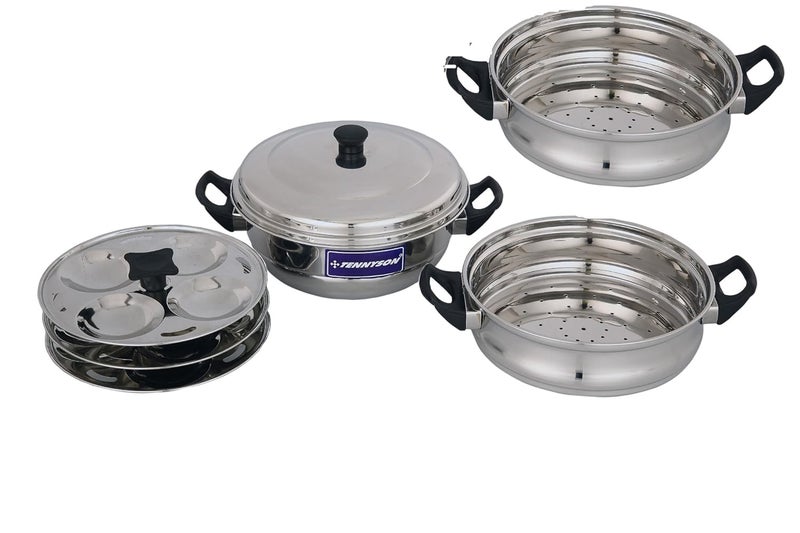 TENNYSON Steel SteamerSteel CookerSmall 3 Tier - Image 3