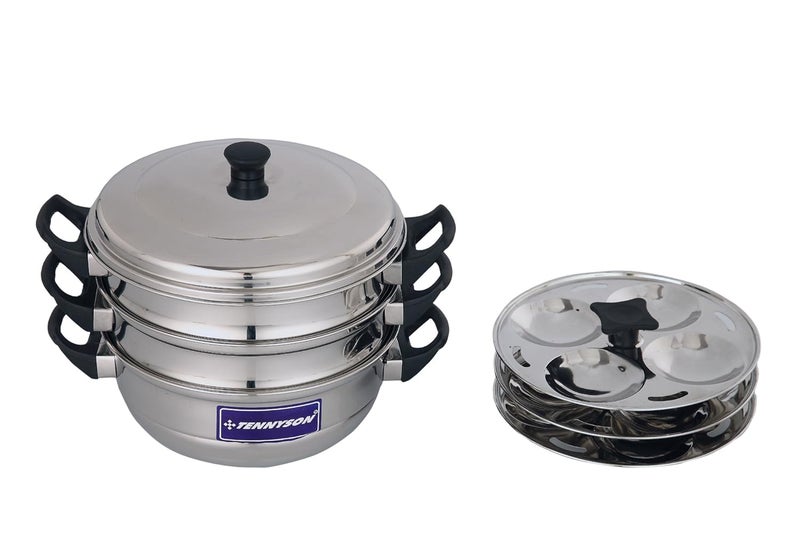 TENNYSON Steel SteamerSteel CookerSmall 3 Tier - Image 1