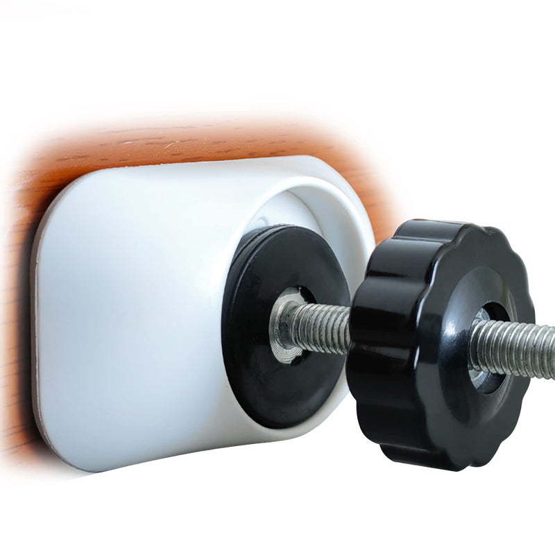 Vmaisi Baby Gate Wall Cup Protector Make Pressure Mounted Safety Gates More Stable - Wall Damage-Free - Fit for Doorway, Door Frame, Baseboard - Work on Dog & Pet Gates (White) - Image 2