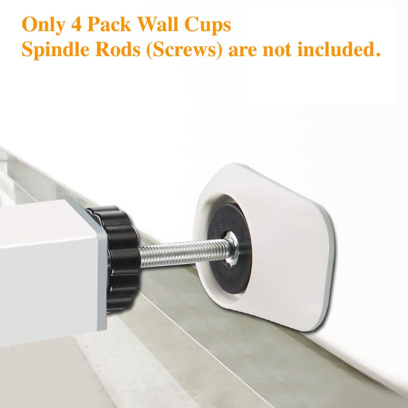 Vmaisi Baby Gate Wall Cup Protector Make Pressure Mounted Safety Gates More Stable - Wall Damage-Free - Fit for Doorway, Door Frame, Baseboard - Work on Dog & Pet Gates (White) - Image 4