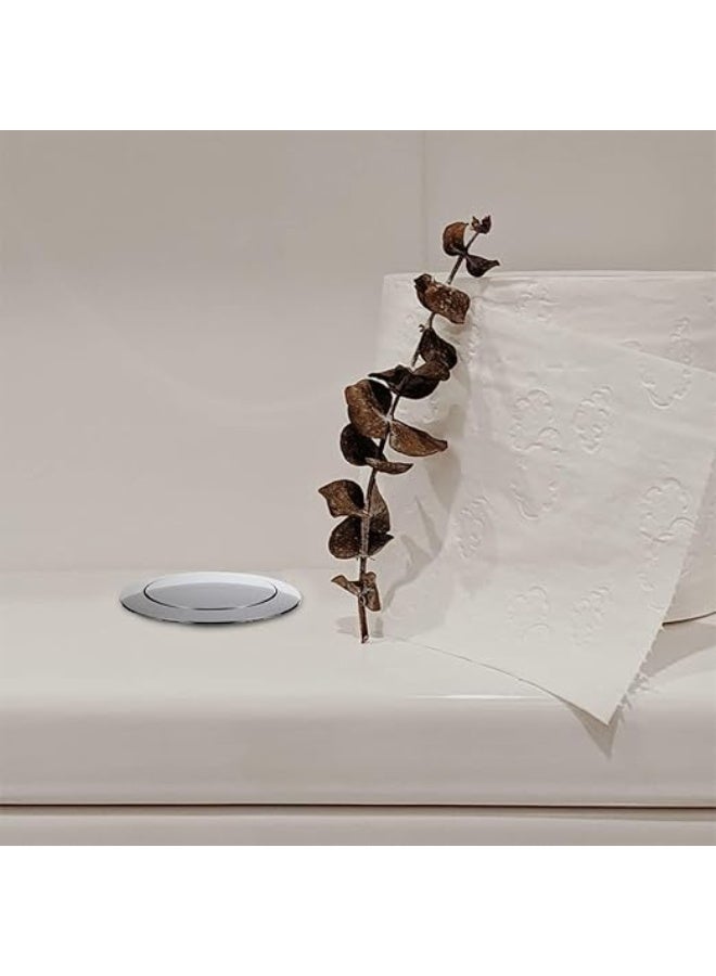 نوفيكس زر تدفق المرحاض NOVEX 38 مم بضغطة واحدة – NFS-518 | زر تدفق خزان مياه متين مع قضبان ملولبة | ملحق بديل لخزان المرحاض الفاخر - Image 1