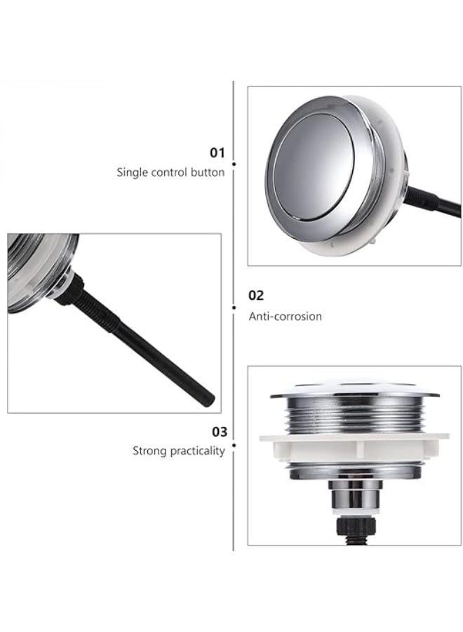 نوفيكس زر تدفق المرحاض NOVEX 38 مم بضغطة واحدة – NFS-518 | زر تدفق خزان مياه متين مع قضبان ملولبة | ملحق بديل لخزان المرحاض الفاخر - Image 5