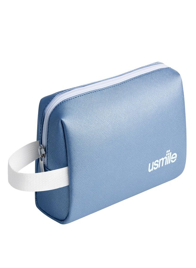 usmile Travel Case for Electric Toothbrush & Water Flosser – Water-Resistant PU Leather Hanging Toiletry Bag, Fits C10, C30, P10S, Y10PRO, Y20PRO, Ideal for Travel, Gym & School(Blue) - Image 1
