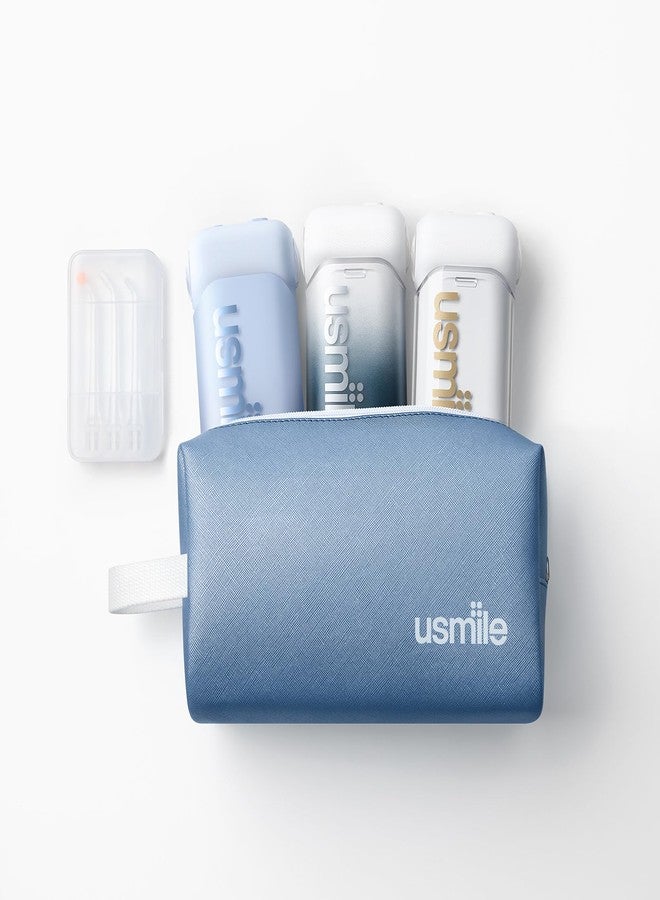 usmile Travel Case for Electric Toothbrush & Water Flosser – Water-Resistant PU Leather Hanging Toiletry Bag, Fits C10, C30, P10S, Y10PRO, Y20PRO, Ideal for Travel, Gym & School(Blue) - Image 5