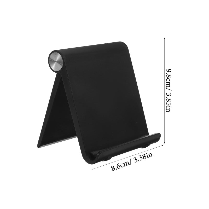 Foldable Desktop Phone Holder Tablet Stand Adjustable Angle Portable Black - Image 3