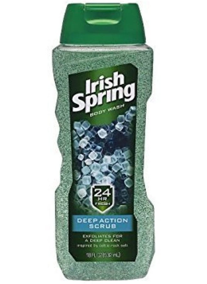 Irish Spring Body Wash Deep Action Scrub 18 Fl Oz (Pack Of 2)  - Image 3