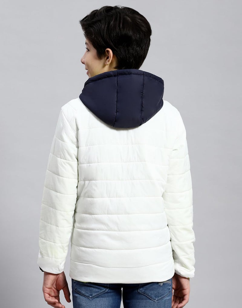 Monte Carlo Boys White Solid Full Sleeve Collared Neck Reversible Casual Jacket (523063176-1-26) - Image 5