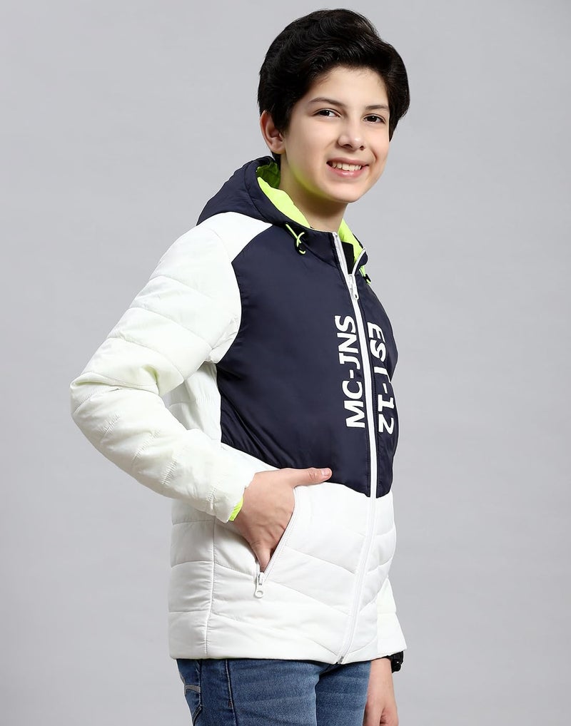 Monte Carlo Boys White Solid Full Sleeve Collared Neck Reversible Casual Jacket (523063176-1-26) - Image 4
