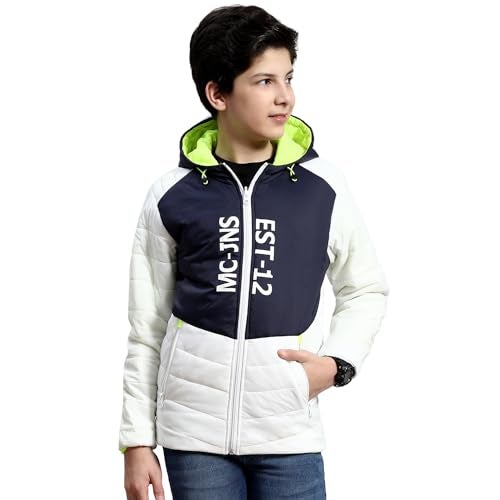 Monte Carlo Boys White Solid Full Sleeve Collared Neck Reversible Casual Jacket (523063176-1-26) - Image 1