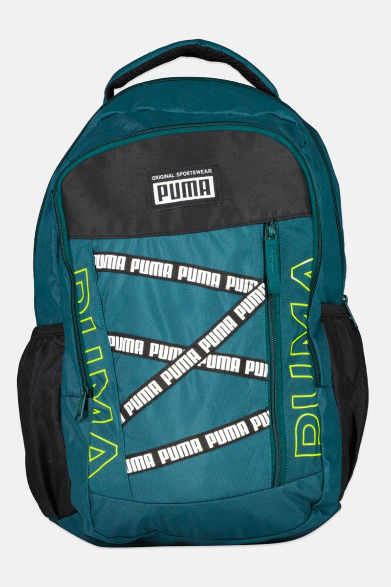 PUMA حقيبة ظهر للرجال بشعار العلامة التجارية، أخضر فاريتي - Image 1