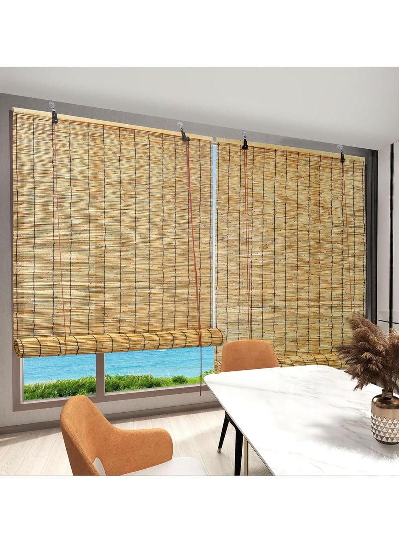 HOME TASTE Outdoor Light Filtering Bamboo Blinds And Natural Wood Shades - Window Shades, Curtains, And More For Indoor And Outdoor Elegance (100Cm 1-Pieces) - Image 4