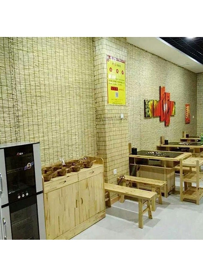 HOME TASTE Outdoor Light Filtering Bamboo Blinds And Natural Wood Shades - Window Shades, Curtains, And More For Indoor And Outdoor Elegance (100Cm 1-Pieces) - Image 5