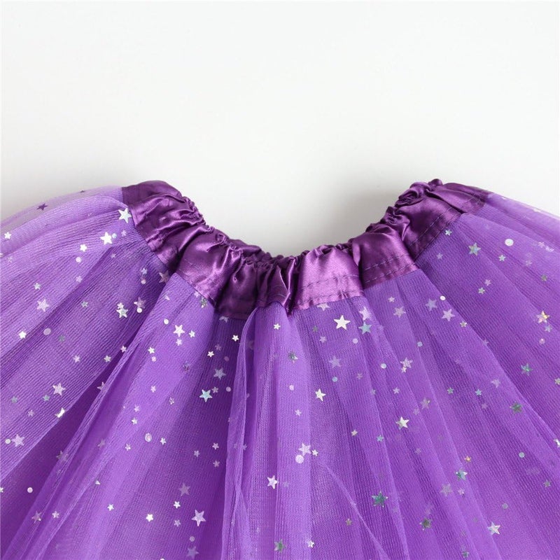 Rysly Store Girls Sparkle Tutus Princess Ballet Dance Layered Tulle Tutu Skirts,2-8T - Image 3
