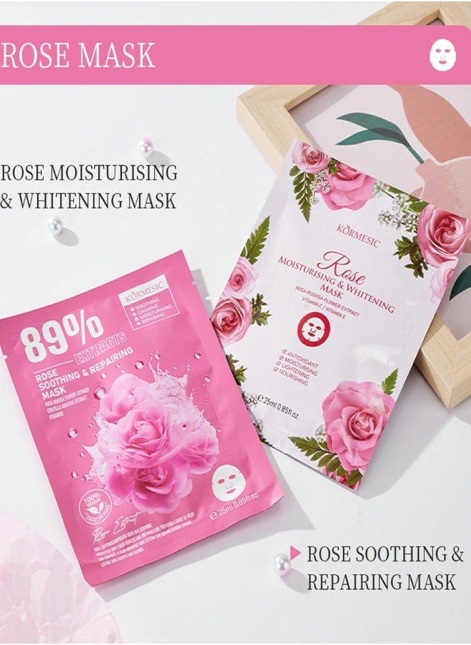 Kormesic 4Pcs Face Mask Set for Teenage Girls - Face Masks Beauty - Moisturizing, Hydrating, Nourishing, Deep Cleansing Pores, Anti-aging Skincare Sheet Masks Multipack  - Image 2