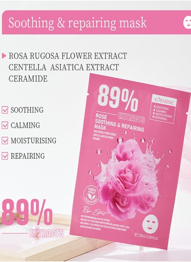 Kormesic 4Pcs Face Mask Set for Teenage Girls - Face Masks Beauty - Moisturizing, Hydrating, Nourishing, Deep Cleansing Pores, Anti-aging Skincare Sheet Masks Multipack  - Image 4
