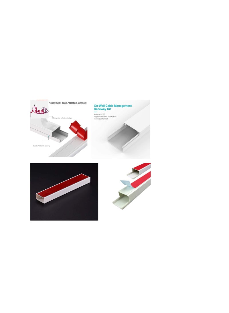 ABBASALI 90cm Square Cable Box Self Adhesive PVC Sticker Wall Cord Cover Cable  - Image 4