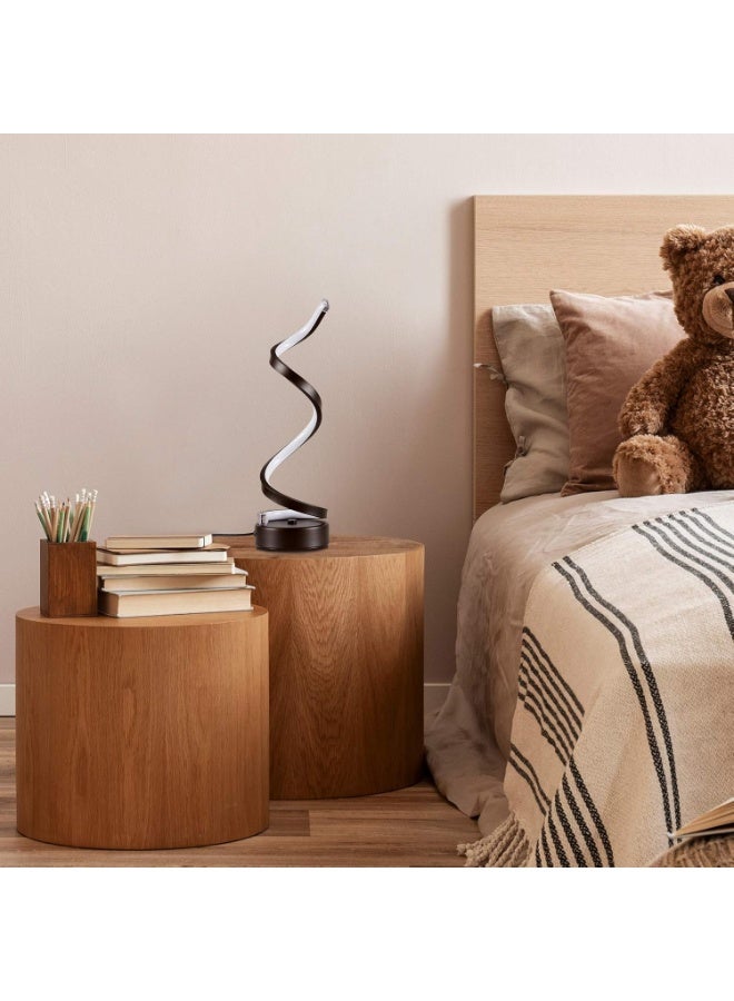 Bukela Spiral Table Lamp, Creative Atmosphere, Night Light, Tri Color Support, Infinite Dimming Table Lamp, Bedroom Dining Table Decoration Table Lamp - Image 5