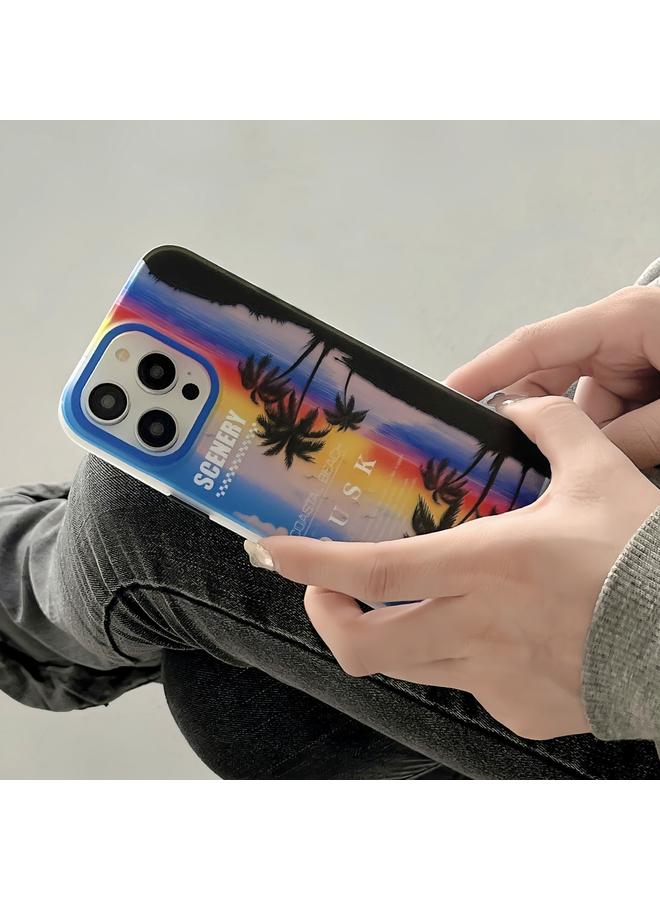 اس-توب جراب لهاتف iPhone 12 Pro Max، جراب هاتف مزدوج الجوانب مغلف بجوز الهند ومُغطى بالليزر - Image 3