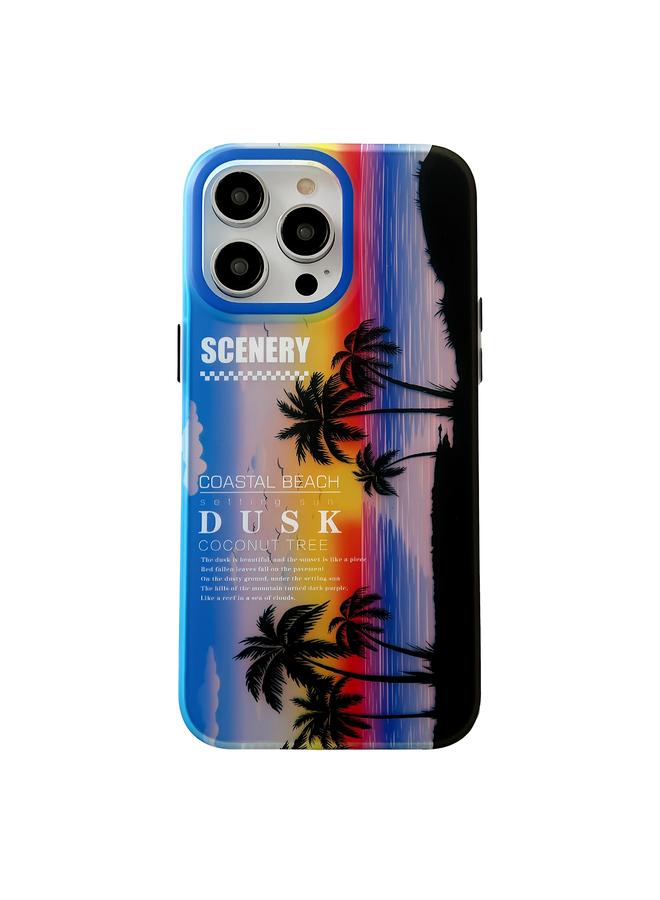 اس-توب جراب لهاتف iPhone 12 Pro Max، جراب هاتف مزدوج الجوانب مغلف بجوز الهند ومُغطى بالليزر - Image 1