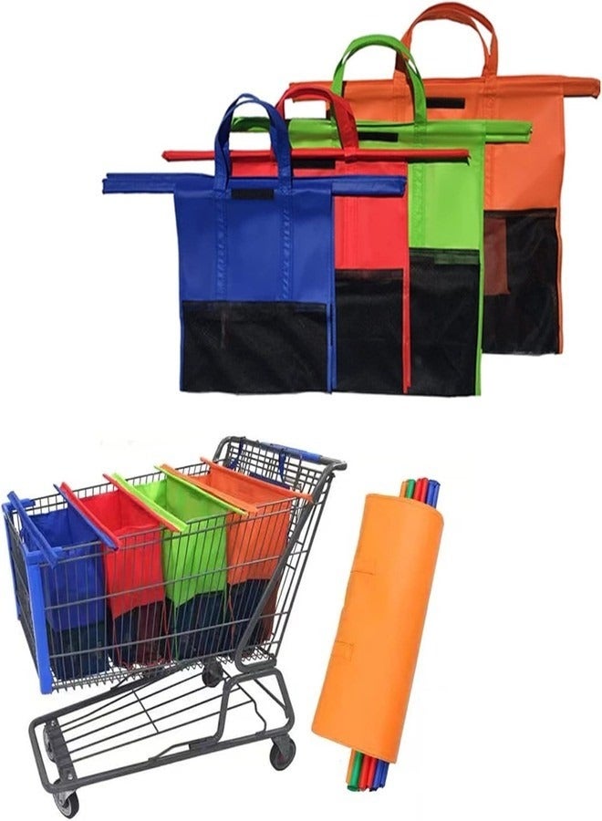 Marrkhor Trolley Bags-4 Pack Reusable Grocery Shopping Cart Bags - Image 1