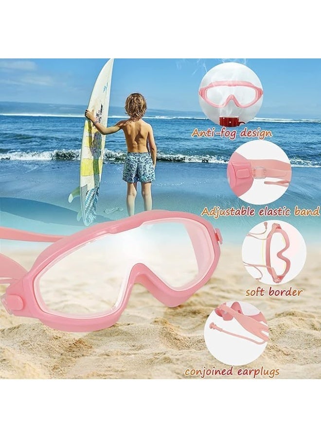 Swimming Goggles, UV Protection, No Water Leakage, Nose Bridge Design, Comfortable Fit, Adjustable Glasses Strap for Boys and Girls Assorted Colors - Image 2