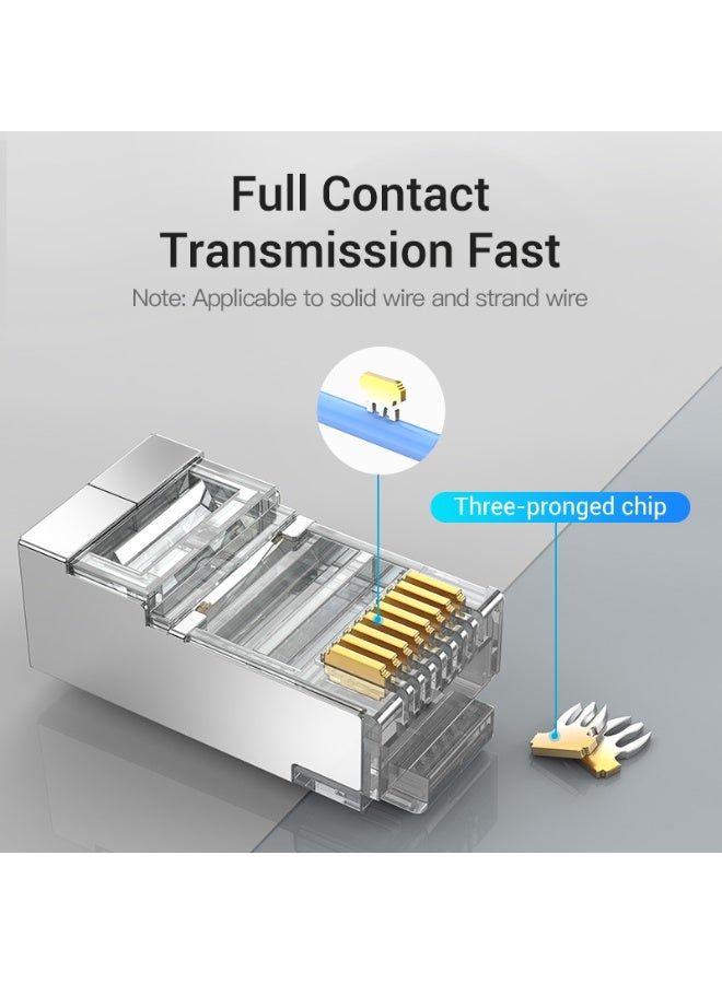 VENTION Cat.5E FTP RJ45 Modular Plug Transparent 10 Pack Model - Image 2