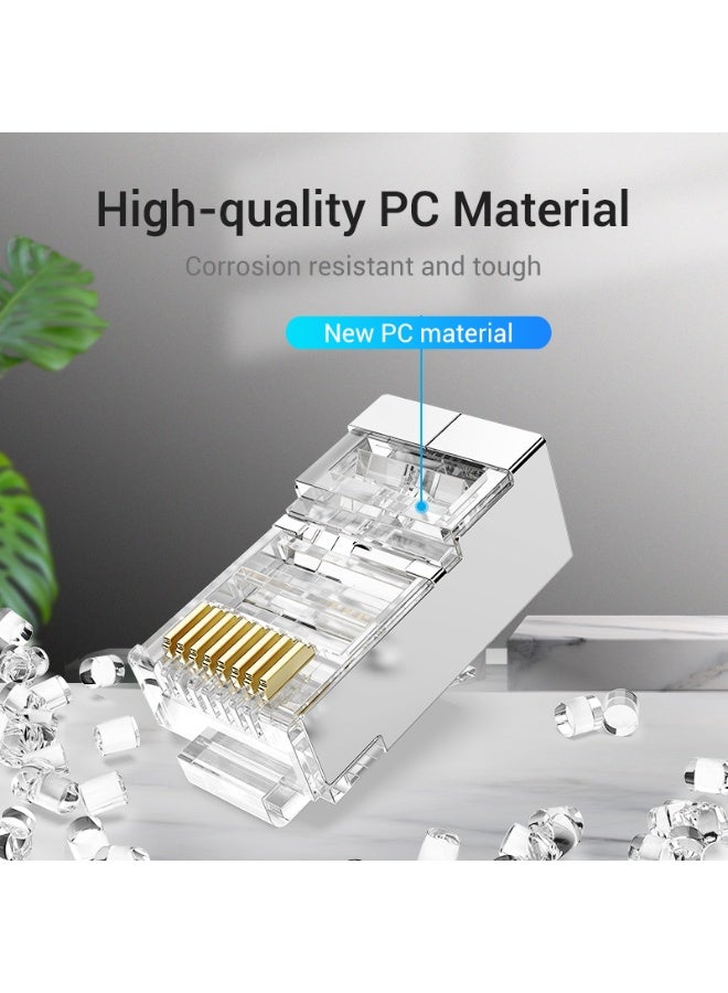 VENTION Cat.5E FTP RJ45 Modular Plug Transparent 10 Pack Model - Image 5