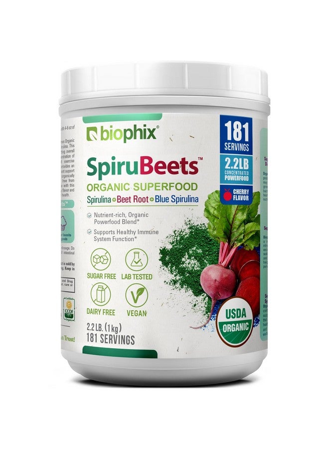 biophix Organic SpiruBeets 2.2 lbs Sprirulina - Beet Root - Protein-Rich Nutrient-Dense Superfood Powder - Rich in Nitric Oxide - Image 1