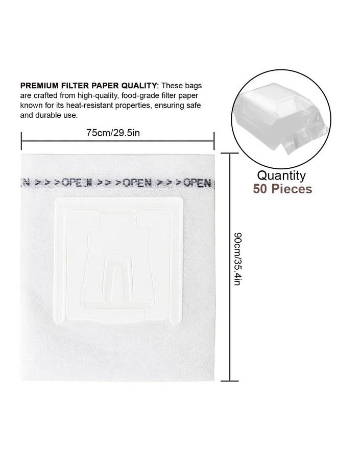 SUPVOX Supvox® 50pcs Hanging Ear Coffee Bag Coffee Filter Paper Bag Drip Coffee Bag Pour Over Coffee Pouch Foodgrade Hanging Ear Coffee Paper Bag Convenient Hanging Ear Coffee Bag for Brewing Coffee - Image 2