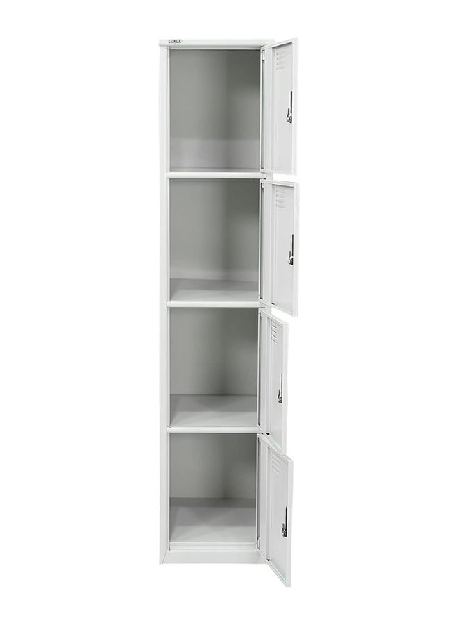 RIGID خزانة فولاذية منحنية بأربعة أبواب باللون الرمادي 180x38x46.5 سم  - Image 5